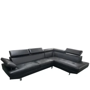 Καναπές Γωνιακός ArteLibre MASAL Μαύρο PU 280x185x85cm - Image 2