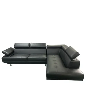 Καναπές Γωνιακός ArteLibre MASAL Μαύρο PU 280x185x85cm - Image 4