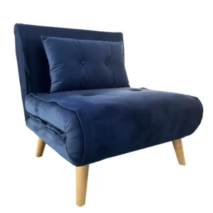 Πολυθρόνα ArteLibre ALFHARD Μπλε Ύφασμα 77x80x79cm