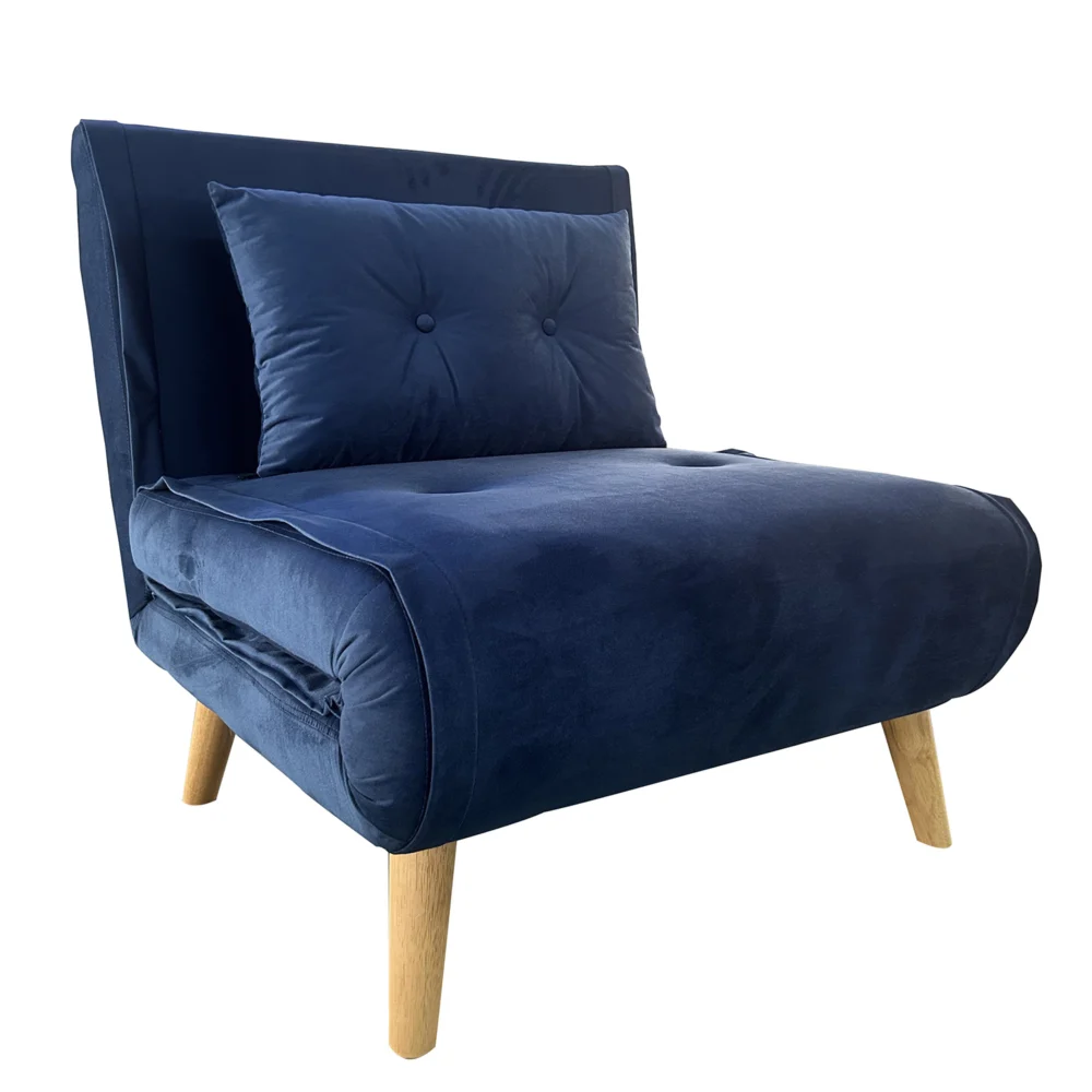 Πολυθρόνα ArteLibre ALFHARD Μπλε Ύφασμα 77x80x79cm Πολυθρόνα ArteLibre ALFHARD Μπλε Ύφασμα 77x80x79cm