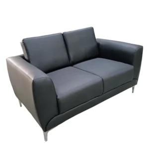 Καναπές Τριθέσιος ArteLibre ELFRIC Μαύρο PU 190x81x81cm - Image 4