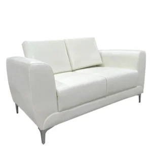 Καναπές Τριθέσιος ArteLibre ELFRIC Λευκό PU 190x81x81cm - Image 3