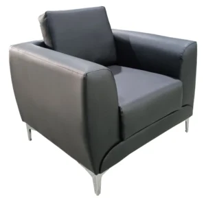 Πολυθρόνα ArteLibre ELFRIC Μαύρο PU 89x81x81cm - Image 2