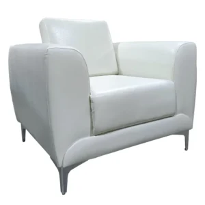 Πολυθρόνα ArteLibre ELFRIC Λευκό PU 89x81x81cm