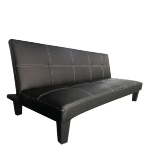 Καναπές Κρεβάτι Τριθέσιος ArteLibre ERYNDOR Μαύρο PU 186x90x82cm - Image 2