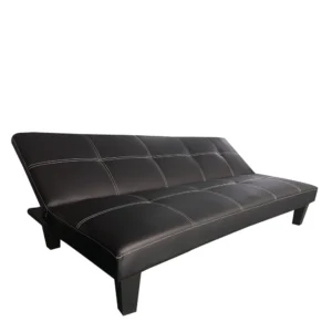 Καναπές Κρεβάτι Τριθέσιος ArteLibre ERYNDOR Μαύρο PU 186x90x82cm - Image 3