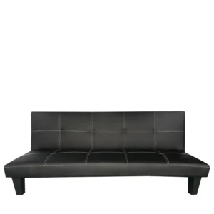 Καναπές Κρεβάτι Τριθέσιος ArteLibre ERYNDOR Μαύρο PU 186x90x82cm