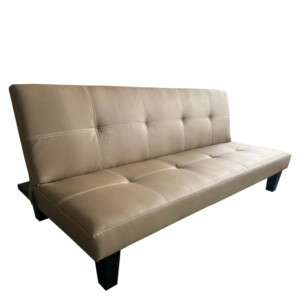 Καναπές Κρεβάτι Τριθέσιος ArteLibre ERYNDOR Ανοιχτό Καφέ PU 186x90x82cm - Image 2