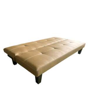 Καναπές Κρεβάτι Τριθέσιος ArteLibre ERYNDOR Ανοιχτό Καφέ PU 186x90x82cm - Image 4