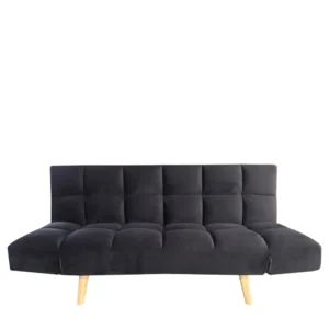 Καναπές Κρεβάτι Τριθέσιος ArteLibre ELVINA Μαύρο Ύφασμα 182x82x88cm - Image 2