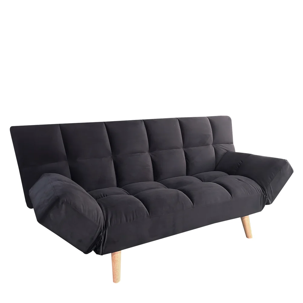 Καναπές Κρεβάτι Τριθέσιος ArteLibre ELVINA Μαύρο Ύφασμα 182x82x88cm Καναπές Κρεβάτι Τριθέσιος ArteLibre ELVINA Μαύρο Ύφασμα 182x82x88cm