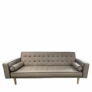 Καναπές Κρεβάτι Τριθέσιος ArteLibre AUBREY Καφέ Ύφασμα 224x88x84cm - Image 2