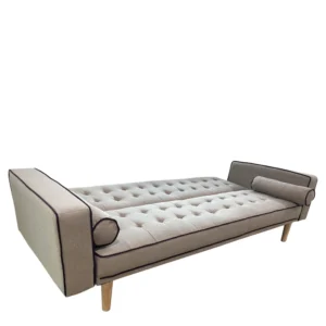 Καναπές Κρεβάτι Τριθέσιος ArteLibre AUBREY Καφέ Ύφασμα 224x88x84cm - Image 3