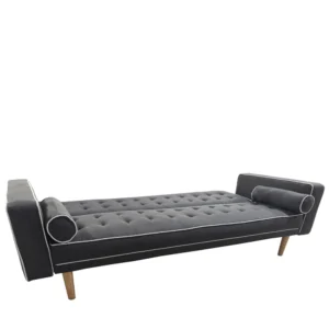 Καναπές Κρεβάτι Τριθέσιος ArteLibre AUBREY Γκρι Ύφασμα 224x88x84cm - Image 3