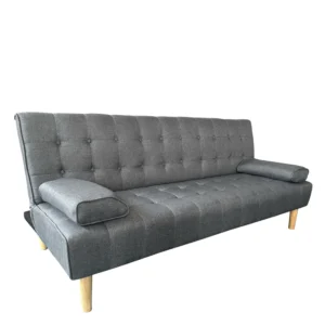 Καναπές Κρεβάτι Τριθέσιος ArteLibre ELFREDA Γκρι Ύφασμα 188x83x83cm - Image 2