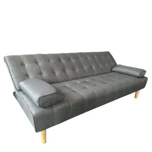 Καναπές Κρεβάτι Τριθέσιος ArteLibre ELFREDA Γκρι Ύφασμα 188x83x83cm - Image 3