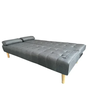 Καναπές Κρεβάτι Τριθέσιος ArteLibre ELFREDA Γκρι Ύφασμα 188x83x83cm - Image 4