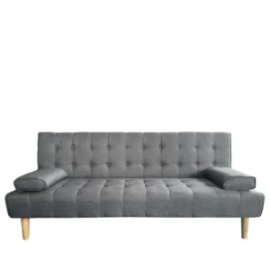 Καναπές Κρεβάτι Τριθέσιος ArteLibre ELFREDA Γκρι Ύφασμα 188x83x83cm