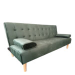 Καναπές Κρεβάτι Τριθέσιος ArteLibre ELFREDA Πράσινο Ύφασμα 188x83x83cm - Image 2