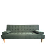Καναπές Κρεβάτι Τριθέσιος ArteLibre ELFREDA Πράσινο Ύφασμα 188x83x83cm