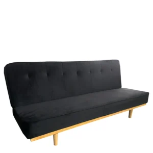 Καναπές Κρεβάτι Τριθέσιος ArteLibre CELESTE Μαύρο Ύφασμα 193x85x88cm - Image 2