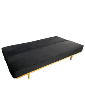 Καναπές Κρεβάτι Τριθέσιος ArteLibre CELESTE Μαύρο Ύφασμα 193x85x88cm - Image 3