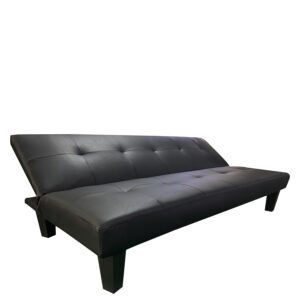 Καναπές Κρεβάτι Τριθέσιος ArteLibre NAHELE Μαύρο PU 179x82.5x78cm - Image 3