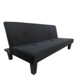 Καναπές Κρεβάτι Τριθέσιος ArteLibre NAHELE Μαύρο Ύφασμα 179x82.5x78cm - Image 2