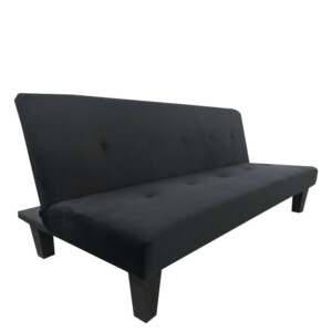 Καναπές Κρεβάτι Τριθέσιος ArteLibre NAHELE Μαύρο Ύφασμα 179x82.5x78cm - Image 2