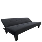 Καναπές Κρεβάτι Τριθέσιος ArteLibre NAHELE Μαύρο Ύφασμα 179x82.5x78cm - Image 3