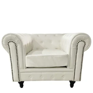 Πολυθρόνα ArteLibre AVERY Λευκό PU 100x90x73cm - Image 2