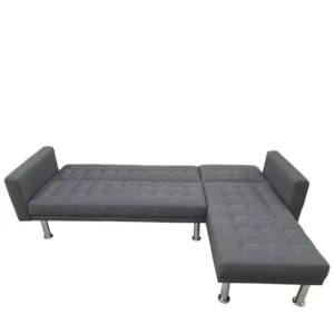 Καναπές Κρεβάτι Γωνιακός ArteLibre OBERON Γκρι Ύφασμα 240x102/175x40cm - Image 3