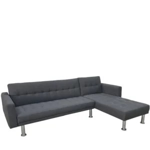Καναπές Κρεβάτι Γωνιακός ArteLibre OBERON Γκρι Ύφασμα 240x102/175x40cm