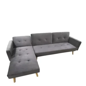 Καναπές Κρεβάτι Γωνιακός ArteLibre EMILIA Γκρι Ύφασμα 267x153x85cm - Image 2