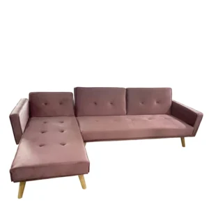 Καναπές Κρεβάτι Γωνιακός ArteLibre EMILIA Σάπιο Μήλο Ύφασμα 267x153x85cm - Image 2
