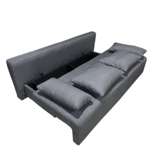Καναπές Κρεβάτι Τριθέσιος ArteLibre URBAN LOUNGE 3S Σκούρο Γκρι Ύφασμα 194x93x72cm - Image 4
