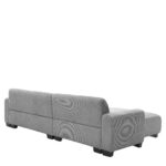 Καναπές Γωνιακός Αναστρέψιμος ArteLibre TRIANA Γκρι Ύφασμα 287x161x71cm - Image 5