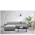 Καναπές Γωνιακός Αναστρέψιμος ArteLibre TRIANA Γκρι Ύφασμα 287x161x71cm - Image 6