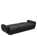 Καναπές Κρεβάτι Τριθέσιος ArteLibre SCULPTA Μαύρο Ύφασμα 234x88x75cm - Image 3