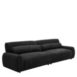 Καναπές Τετραθέσιος ArteLibre VORTICA Μαύρο Ύφασμα 280x85x78cm - Image 2