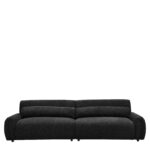 Καναπές Τετραθέσιος ArteLibre VORTICA Μαύρο Ύφασμα 280x85x78cm