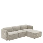 Καναπές Γωνιακός Αναστρέψιμος ArteLibre MAFFEI Μπεζ Ύφασμα 268x163x76cm - Image 3