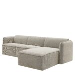 Καναπές Γωνιακός Αναστρέψιμος ArteLibre MAFFEI Μπεζ Ύφασμα 268x163x76cm - Image 4