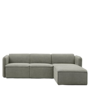 Καναπές Γωνιακός Αναστρέψιμος ArteLibre MAFFEI Γκρι Ύφασμα 268x163x76cm