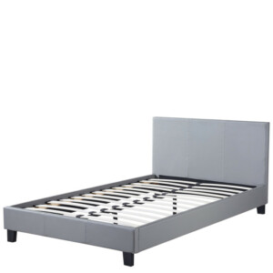 Κρεβάτι ArteLibre AZALEA Γκρι PU 213x131x88cm (Στρώμα 120x200cm) - Image 3