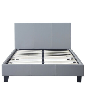 Κρεβάτι ArteLibre AZALEA Γκρι PU 213x131x88cm (Στρώμα 120x200cm) - Image 4