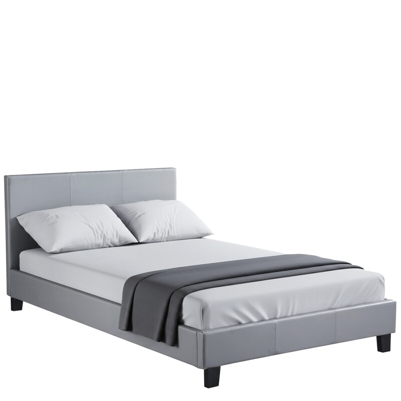 Κρεβάτι ArteLibre AZALEA Γκρι PU 213x131x88cm (Στρώμα 120x200cm) Κρεβάτι ArteLibre AZALEA Γκρι PU 213x131x88cm (Στρώμα 120x200cm)