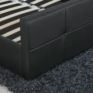 Κρεβάτι ArteLibre ANEMONE Μαύρο PU Με Αποθηκευτικό Χώρο 217.5x170.5x100cm(Στρώμα 160x200cm) - Image 7