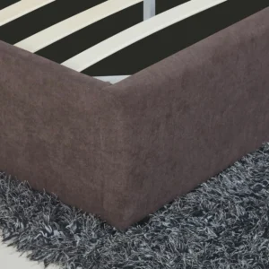 Κρεβάτι ArteLibre ASTER Σκούρο Καφέ Ύφασμα Με Αποθηκευτικό Χώρο 216x170.5x103cm (Στρώμα 160x200cm) - Image 7