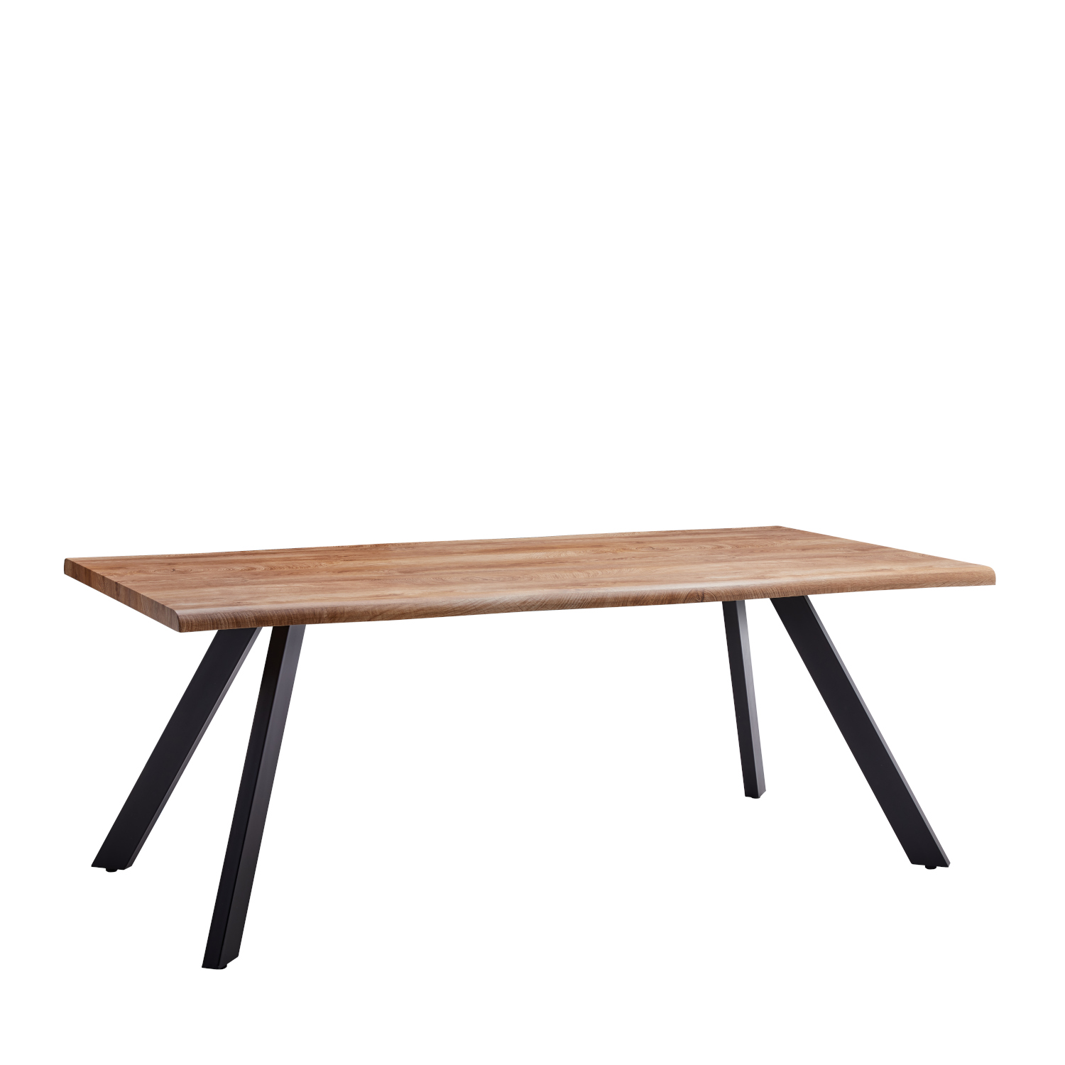 Τραπέζι Τραπεζαρίας ArteLibre AOSA Honey Maple/Μαύρο MDF/Μέταλλο 160x90x76cm Τραπέζι Τραπεζαρίας ArteLibre AOSA Honey Maple/Μαύρο MDF/Μέταλλο 160x90x76cm